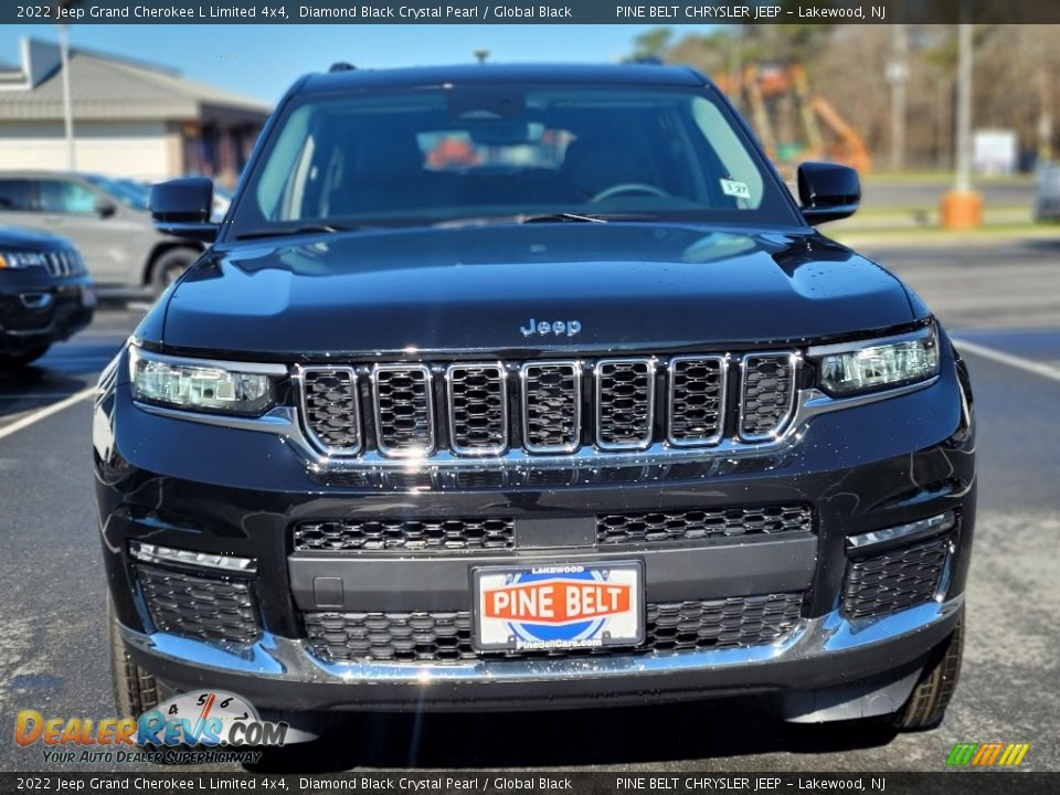 2022 Jeep Grand Cherokee L Limited 4x4 Diamond Black Crystal Pearl / Global Black Photo #3