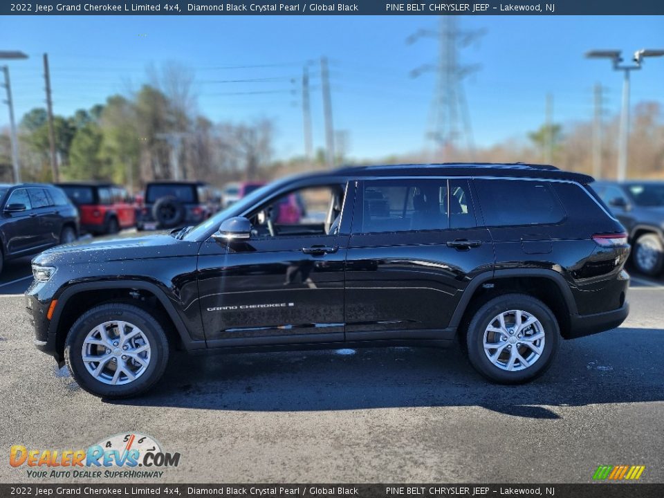 2022 Jeep Grand Cherokee L Limited 4x4 Diamond Black Crystal Pearl / Global Black Photo #4