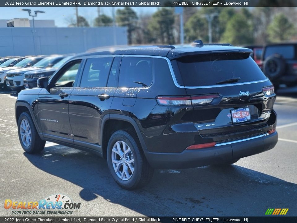 2022 Jeep Grand Cherokee L Limited 4x4 Diamond Black Crystal Pearl / Global Black Photo #6