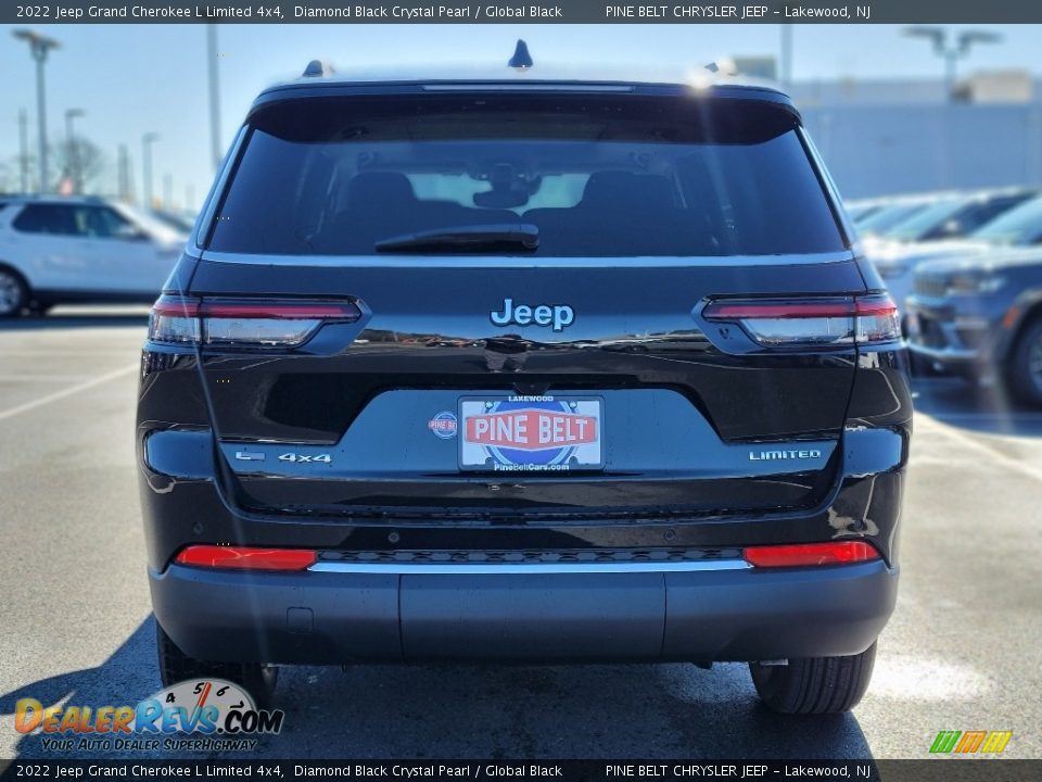 2022 Jeep Grand Cherokee L Limited 4x4 Diamond Black Crystal Pearl / Global Black Photo #7