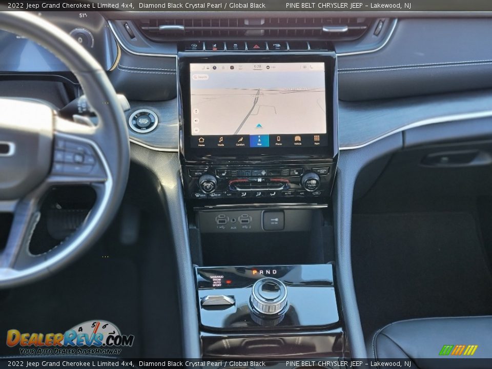 2022 Jeep Grand Cherokee L Limited 4x4 Diamond Black Crystal Pearl / Global Black Photo #12