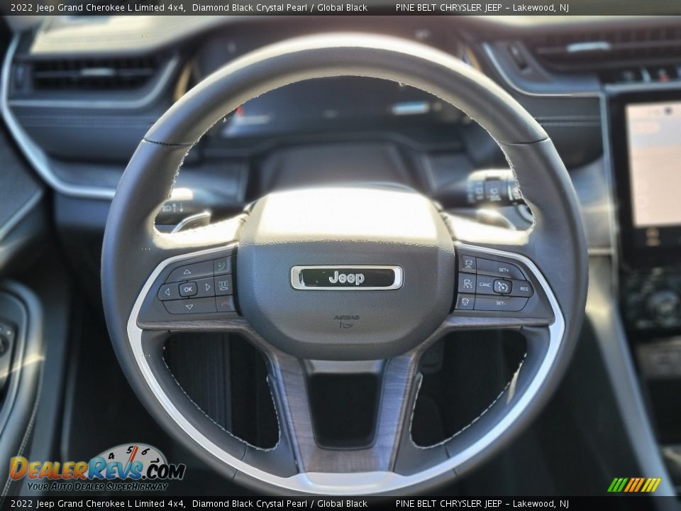 2022 Jeep Grand Cherokee L Limited 4x4 Diamond Black Crystal Pearl / Global Black Photo #13