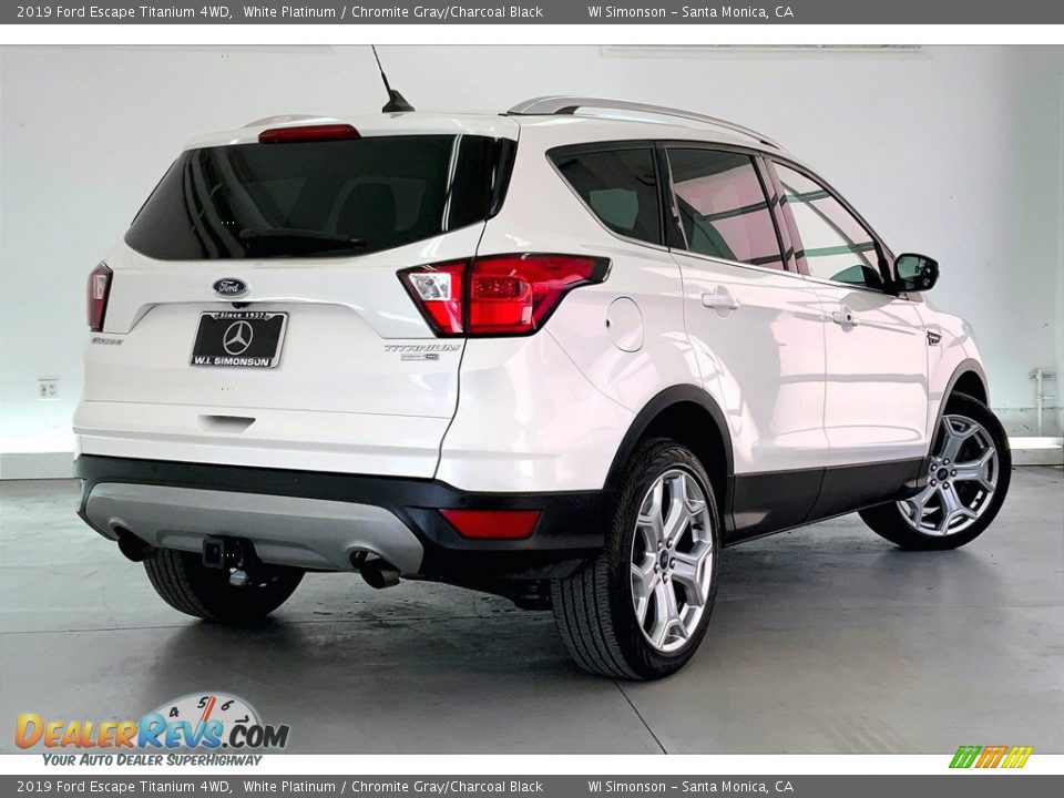 White Platinum 2019 Ford Escape Titanium 4WD Photo #13