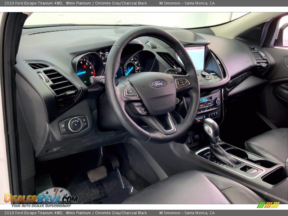 Chromite Gray/Charcoal Black Interior - 2019 Ford Escape Titanium 4WD Photo #14