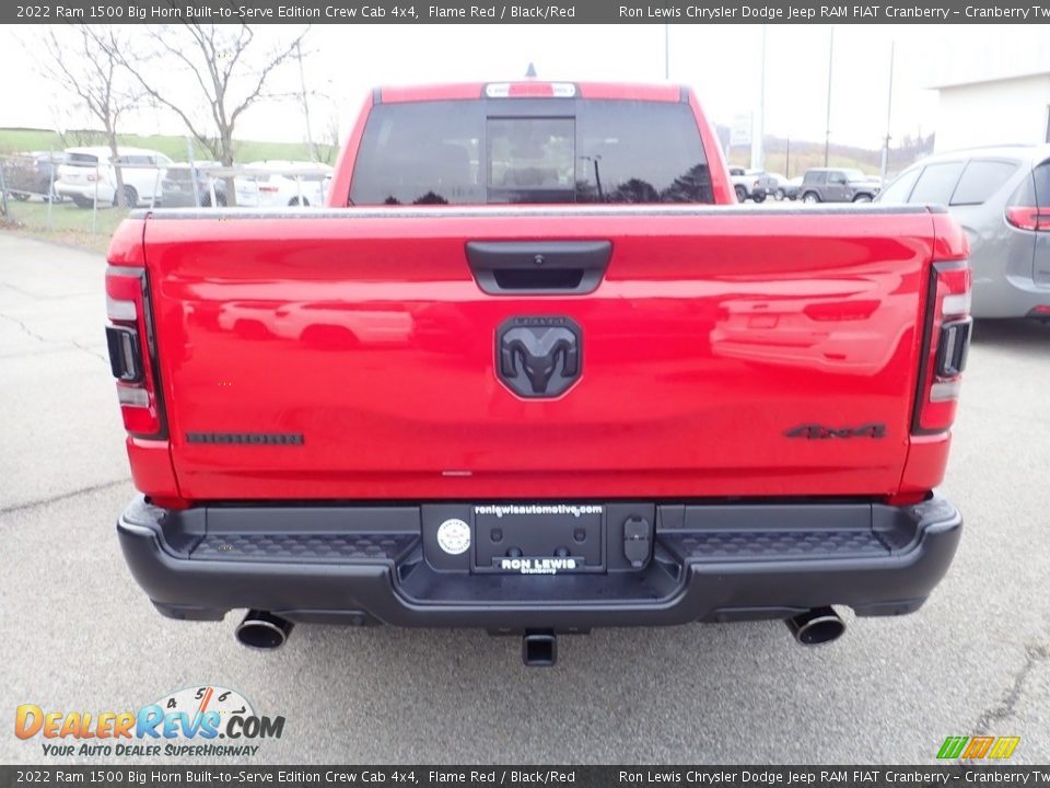 2022 Ram 1500 Big Horn Built-to-Serve Edition Crew Cab 4x4 Flame Red / Black/Red Photo #3