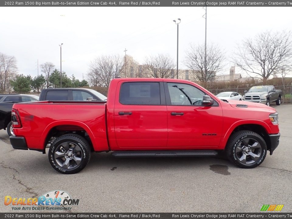 2022 Ram 1500 Big Horn Built-to-Serve Edition Crew Cab 4x4 Flame Red / Black/Red Photo #5