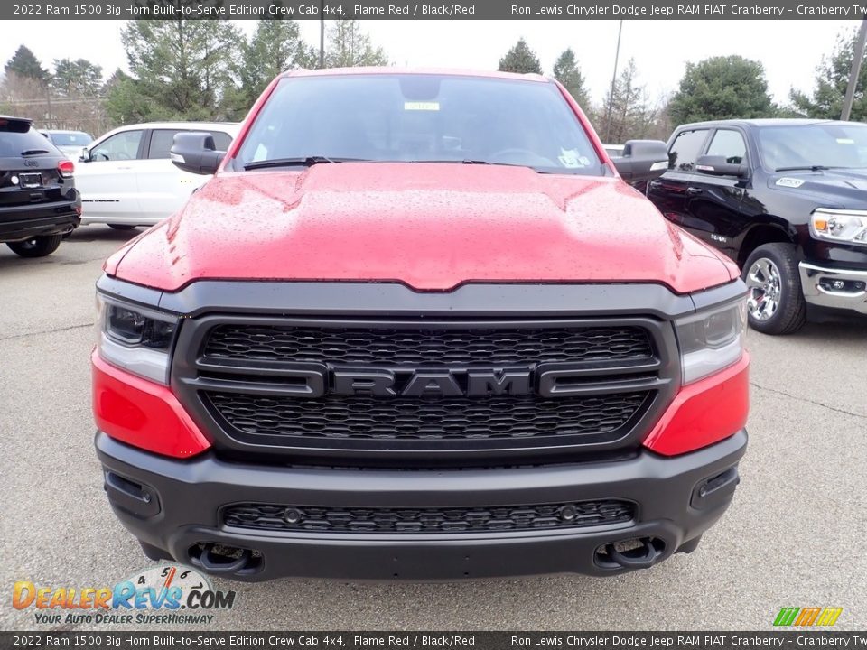 2022 Ram 1500 Big Horn Built-to-Serve Edition Crew Cab 4x4 Flame Red / Black/Red Photo #7