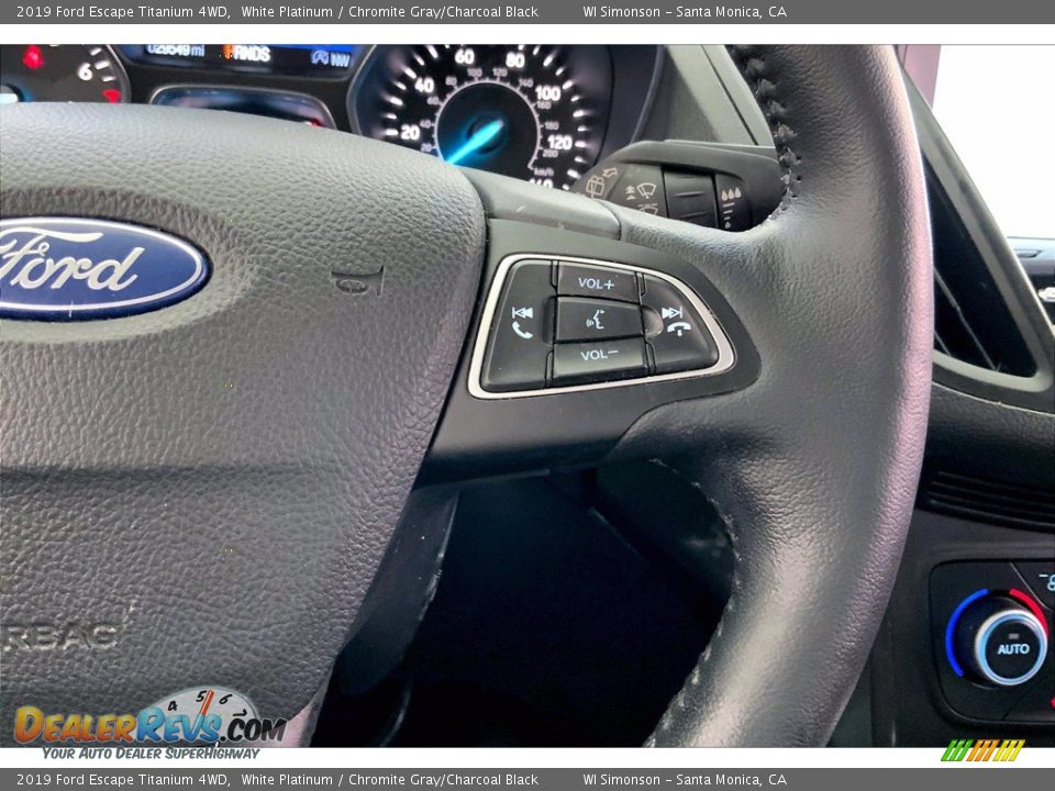 2019 Ford Escape Titanium 4WD Steering Wheel Photo #22
