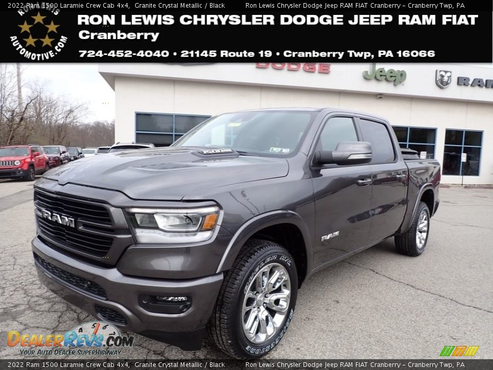 2022 Ram 1500 Laramie Crew Cab 4x4 Granite Crystal Metallic / Black Photo #1