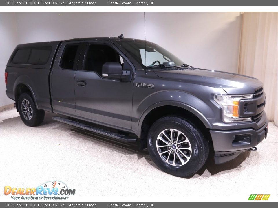 2018 Ford F150 XLT SuperCab 4x4 Magnetic / Black Photo #1