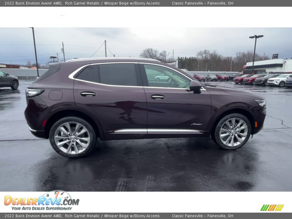 2022 Buick Envision Avenir AWD Rich Garnet Metallic / Whisper Beige w/Ebony Accents Photo #9