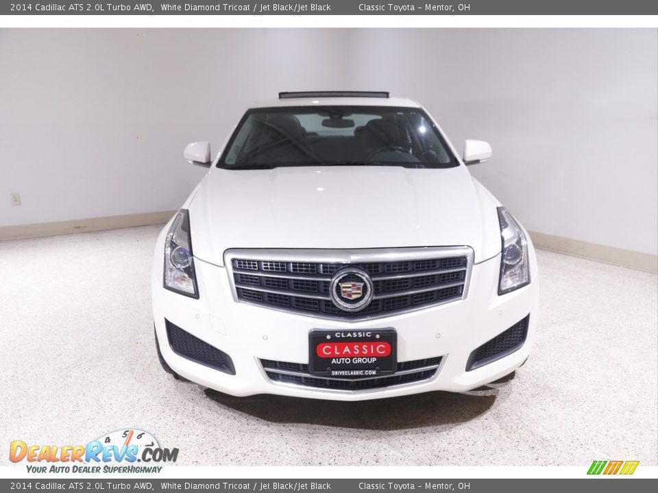 2014 Cadillac ATS 2.0L Turbo AWD White Diamond Tricoat / Jet Black/Jet Black Photo #2