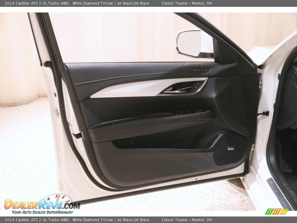 2014 Cadillac ATS 2.0L Turbo AWD White Diamond Tricoat / Jet Black/Jet Black Photo #4