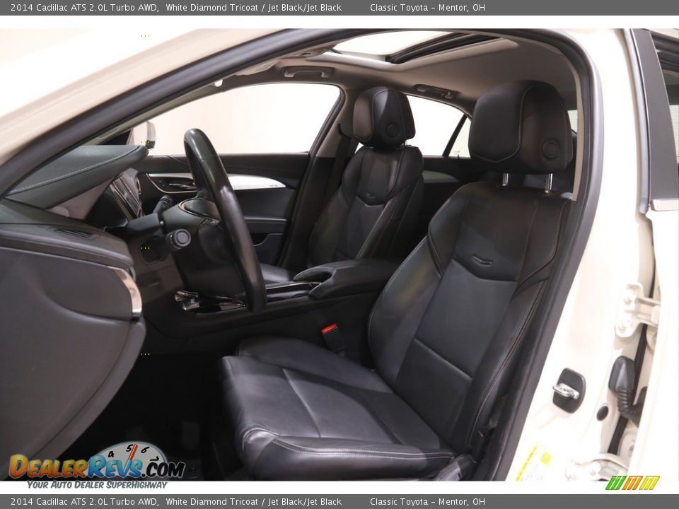 2014 Cadillac ATS 2.0L Turbo AWD White Diamond Tricoat / Jet Black/Jet Black Photo #5