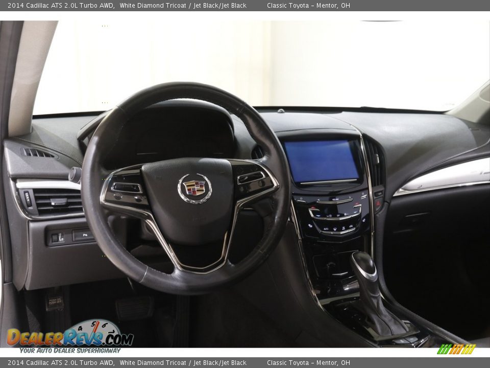 2014 Cadillac ATS 2.0L Turbo AWD White Diamond Tricoat / Jet Black/Jet Black Photo #6