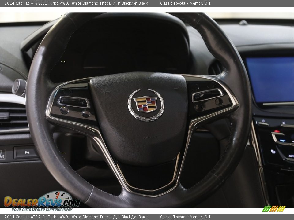 2014 Cadillac ATS 2.0L Turbo AWD White Diamond Tricoat / Jet Black/Jet Black Photo #7