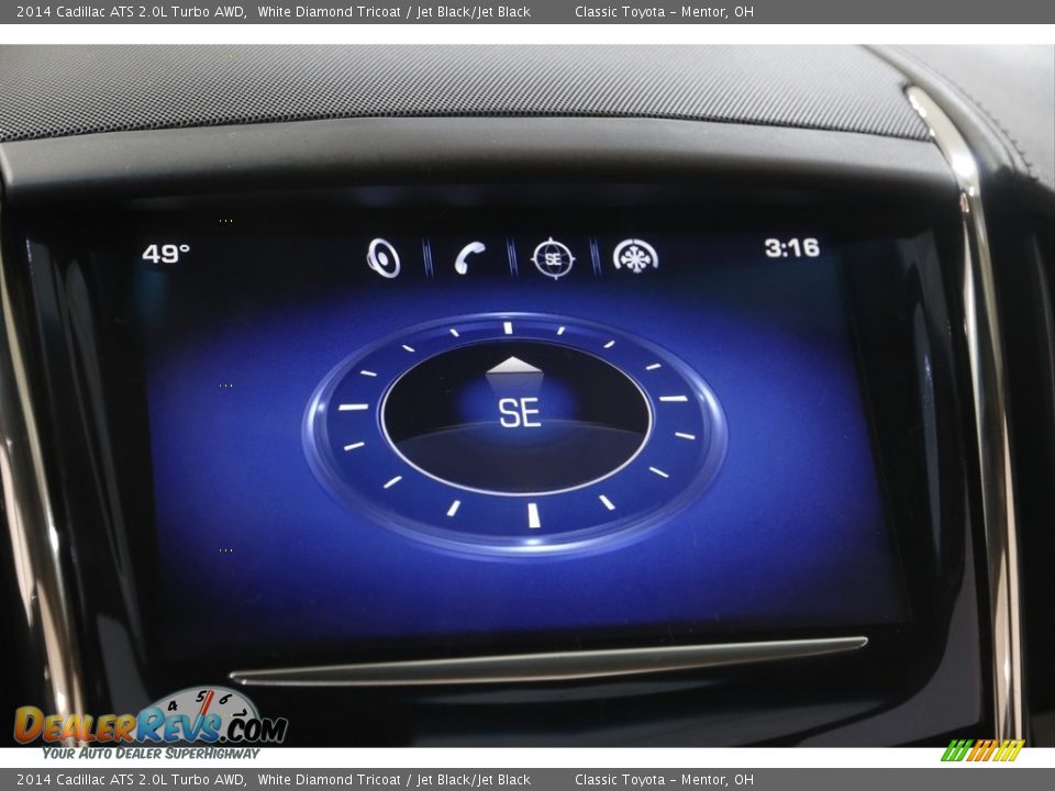 2014 Cadillac ATS 2.0L Turbo AWD White Diamond Tricoat / Jet Black/Jet Black Photo #12