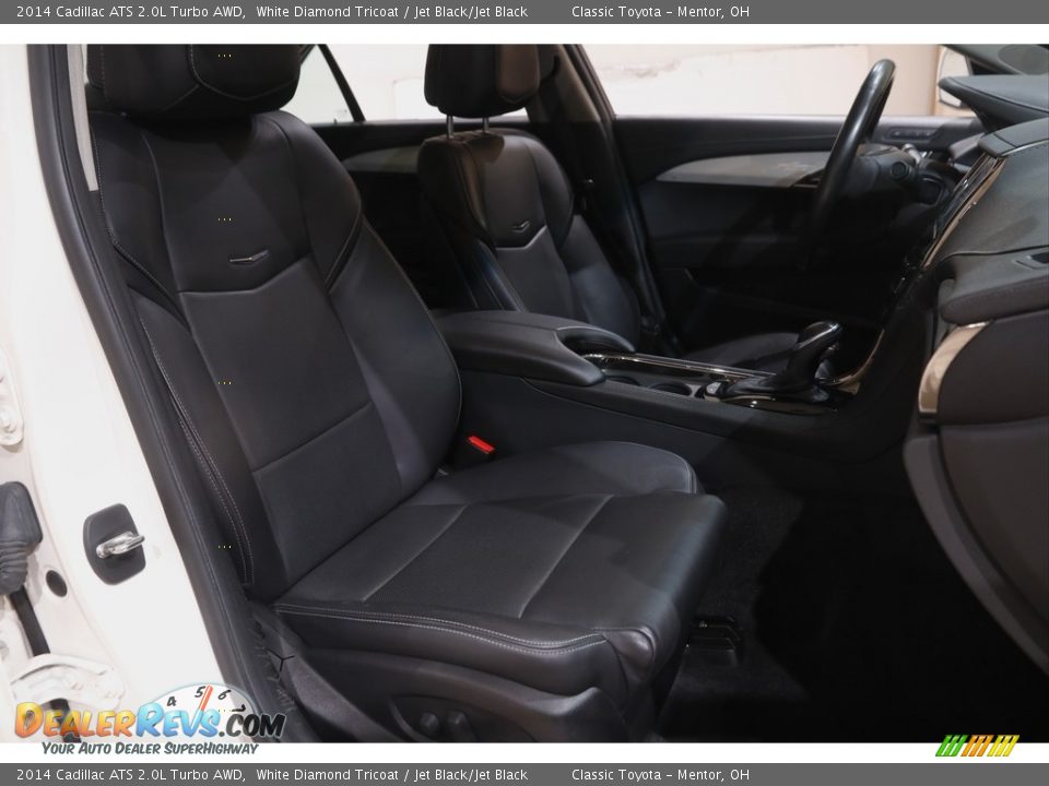 2014 Cadillac ATS 2.0L Turbo AWD White Diamond Tricoat / Jet Black/Jet Black Photo #16