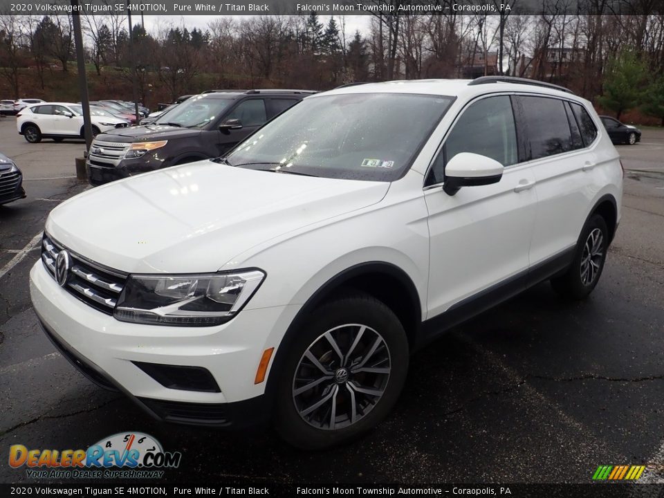 2020 Volkswagen Tiguan SE 4MOTION Pure White / Titan Black Photo #1