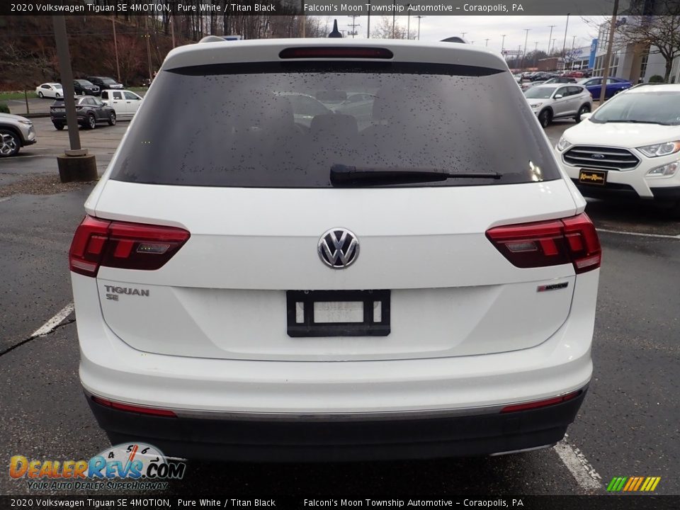 2020 Volkswagen Tiguan SE 4MOTION Pure White / Titan Black Photo #3