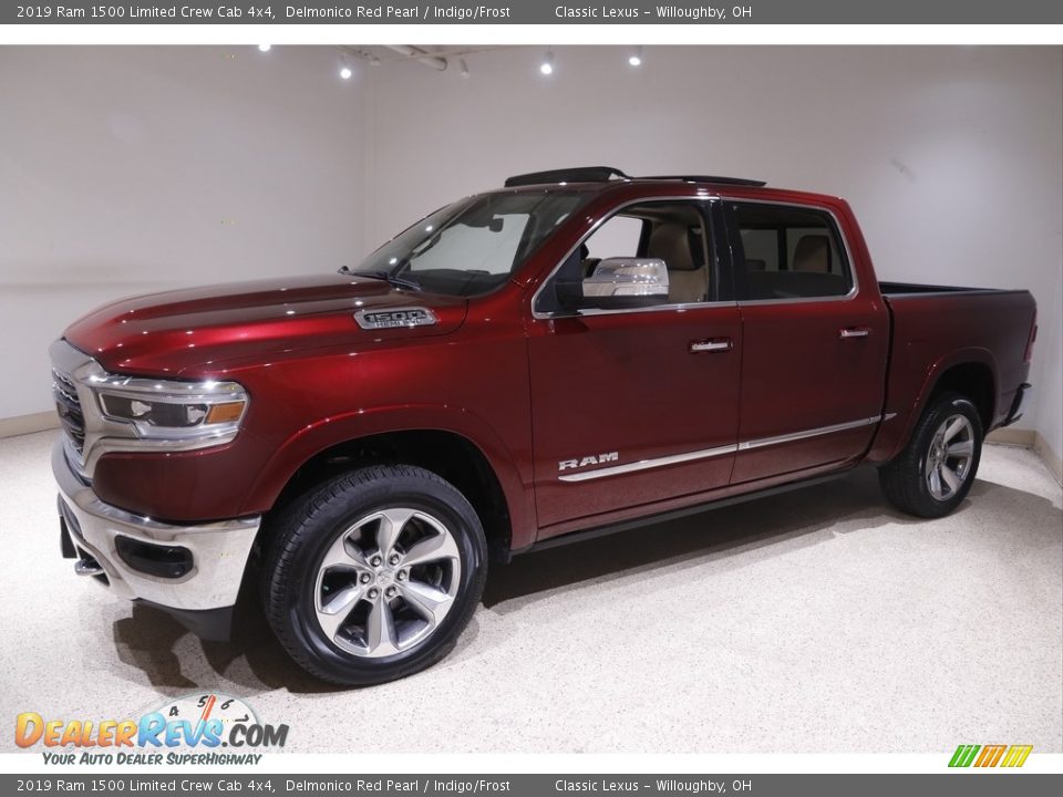 2019 Ram 1500 Limited Crew Cab 4x4 Delmonico Red Pearl / Indigo/Frost Photo #3