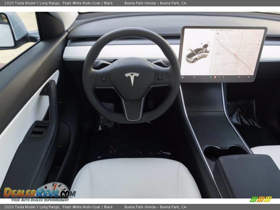 2020 Tesla Model Y Long Range Pearl White Multi-Coat / Black Photo #5