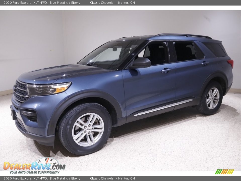 2020 Ford Explorer XLT 4WD Blue Metallic / Ebony Photo #3