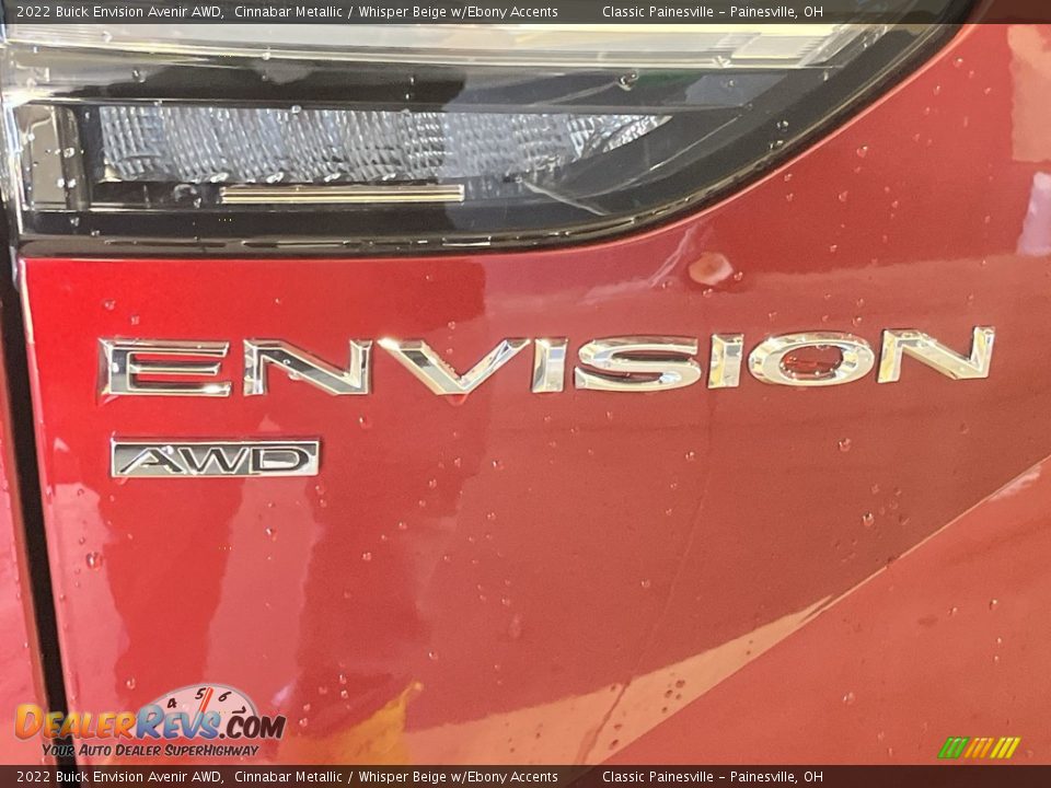 2022 Buick Envision Avenir AWD Cinnabar Metallic / Whisper Beige w/Ebony Accents Photo #33