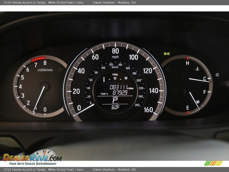 2016 Honda Accord LX Sedan White Orchid Pearl / Ivory Photo #8