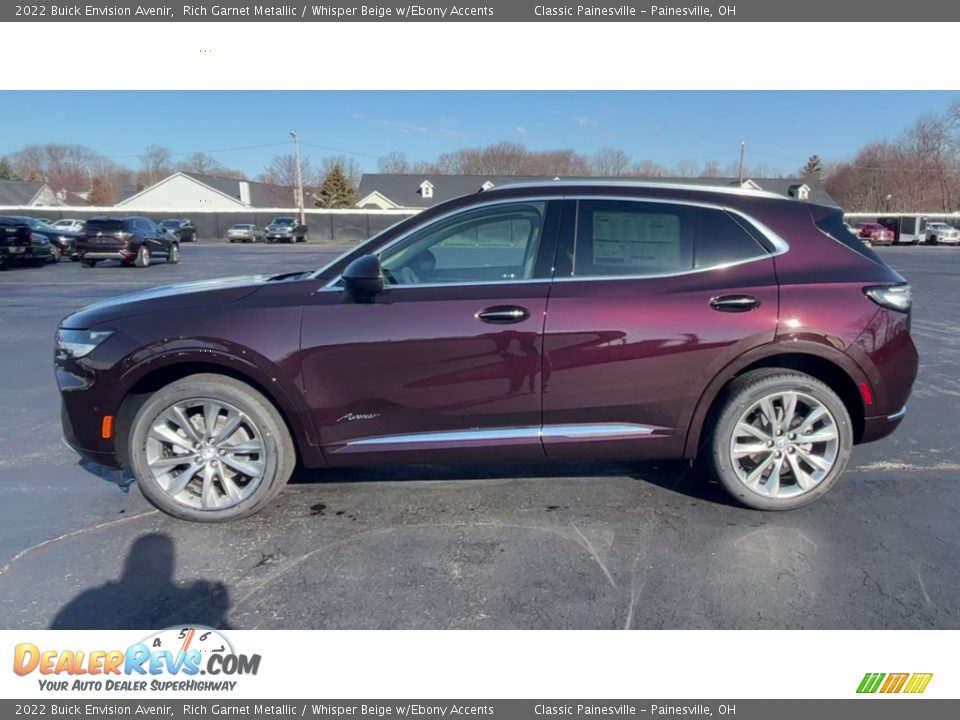 2022 Buick Envision Avenir Rich Garnet Metallic / Whisper Beige w/Ebony Accents Photo #5