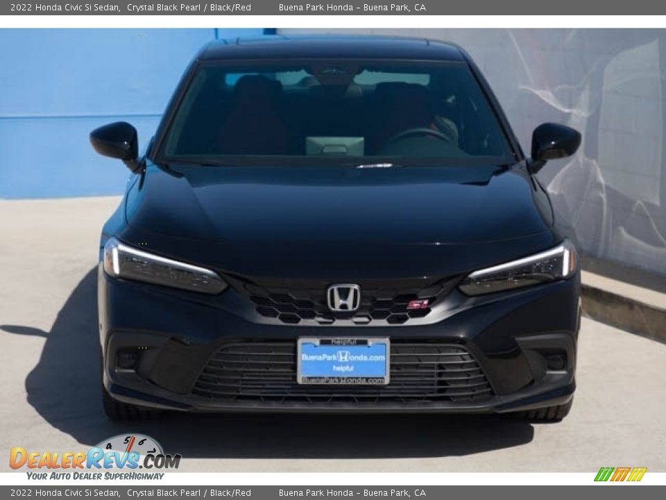 2022 Honda Civic Si Sedan Crystal Black Pearl / Black/Red Photo #3