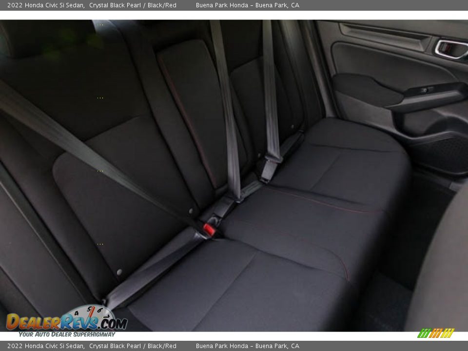 2022 Honda Civic Si Sedan Crystal Black Pearl / Black/Red Photo #26
