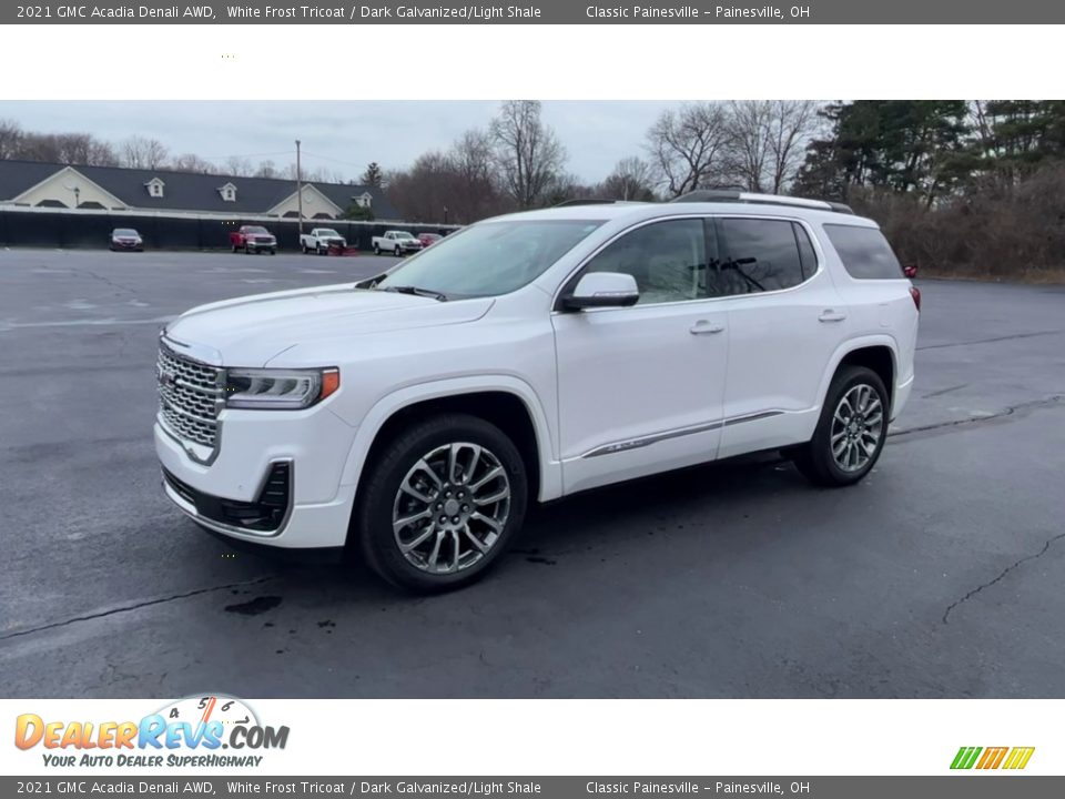 2021 GMC Acadia Denali AWD White Frost Tricoat / Dark Galvanized/Light Shale Photo #4