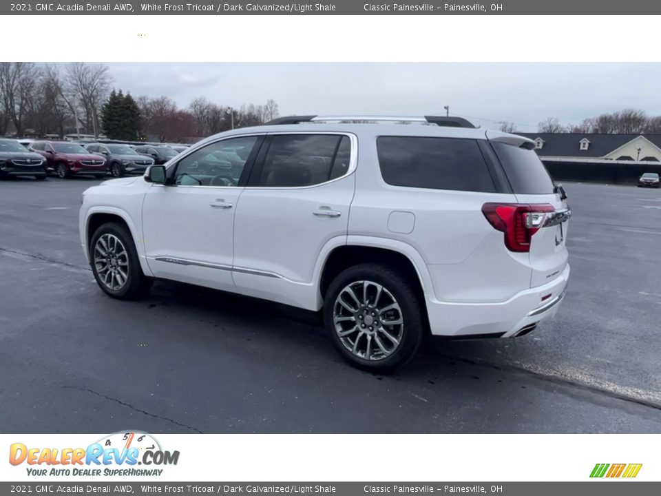 2021 GMC Acadia Denali AWD White Frost Tricoat / Dark Galvanized/Light Shale Photo #6