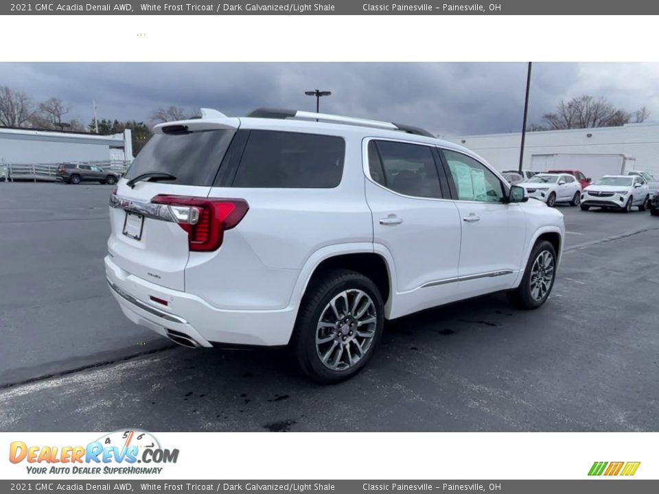 2021 GMC Acadia Denali AWD White Frost Tricoat / Dark Galvanized/Light Shale Photo #8