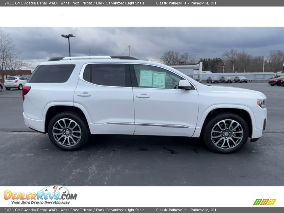 2021 GMC Acadia Denali AWD White Frost Tricoat / Dark Galvanized/Light Shale Photo #9