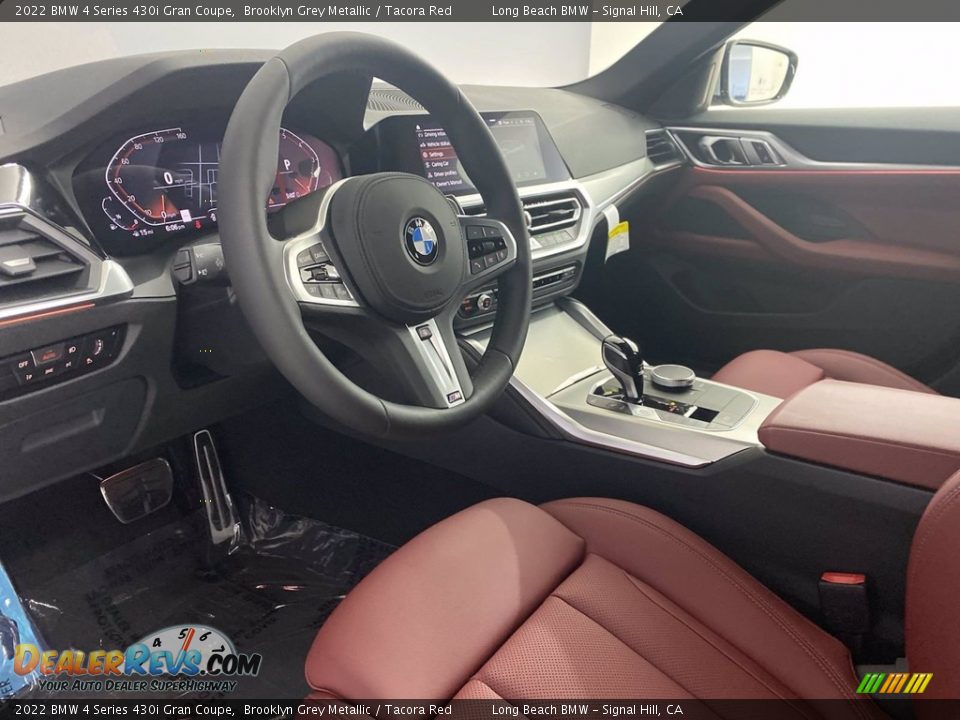 2022 BMW 4 Series 430i Gran Coupe Brooklyn Grey Metallic / Tacora Red Photo #12