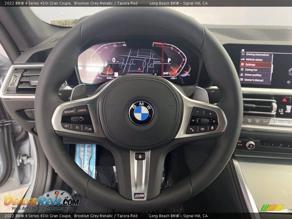 2022 BMW 4 Series 430i Gran Coupe Brooklyn Grey Metallic / Tacora Red Photo #14