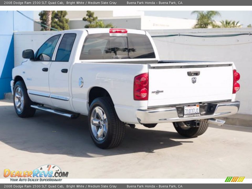 2008 Dodge Ram 1500 SLT Quad Cab Bright White / Medium Slate Gray Photo #2