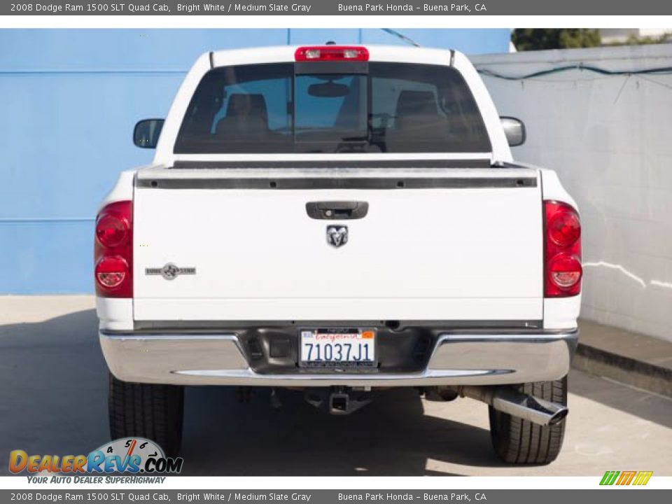 2008 Dodge Ram 1500 SLT Quad Cab Bright White / Medium Slate Gray Photo #9