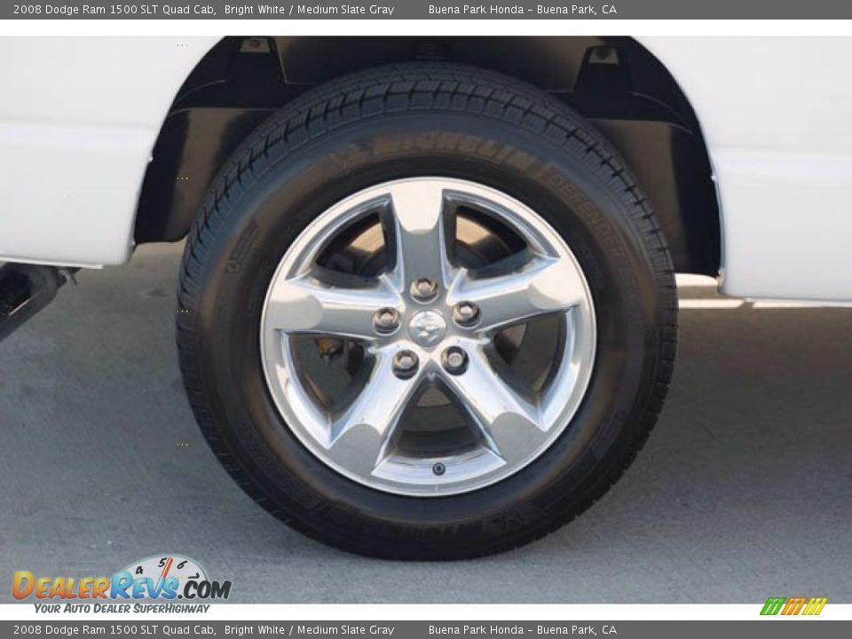 2008 Dodge Ram 1500 SLT Quad Cab Bright White / Medium Slate Gray Photo #31