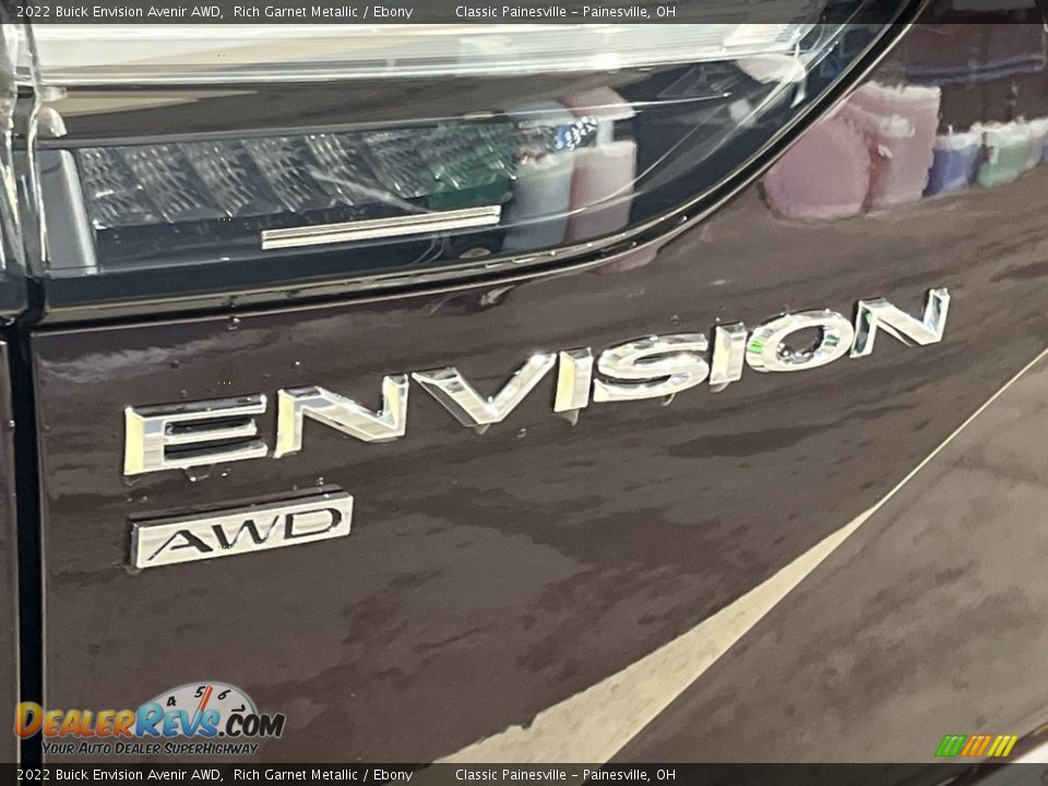 2022 Buick Envision Avenir AWD Rich Garnet Metallic / Ebony Photo #33