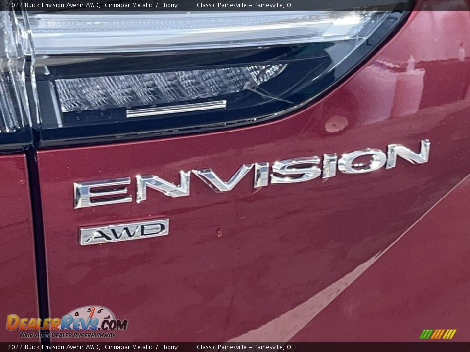 2022 Buick Envision Avenir AWD Cinnabar Metallic / Ebony Photo #33