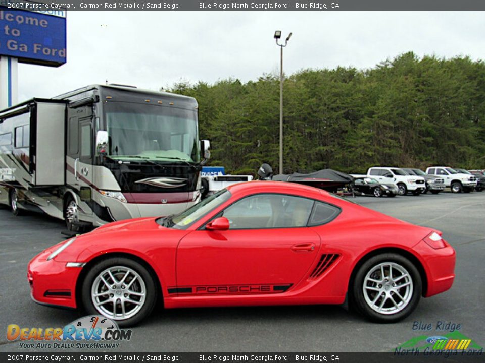 2007 Porsche Cayman Carmon Red Metallic / Sand Beige Photo #2