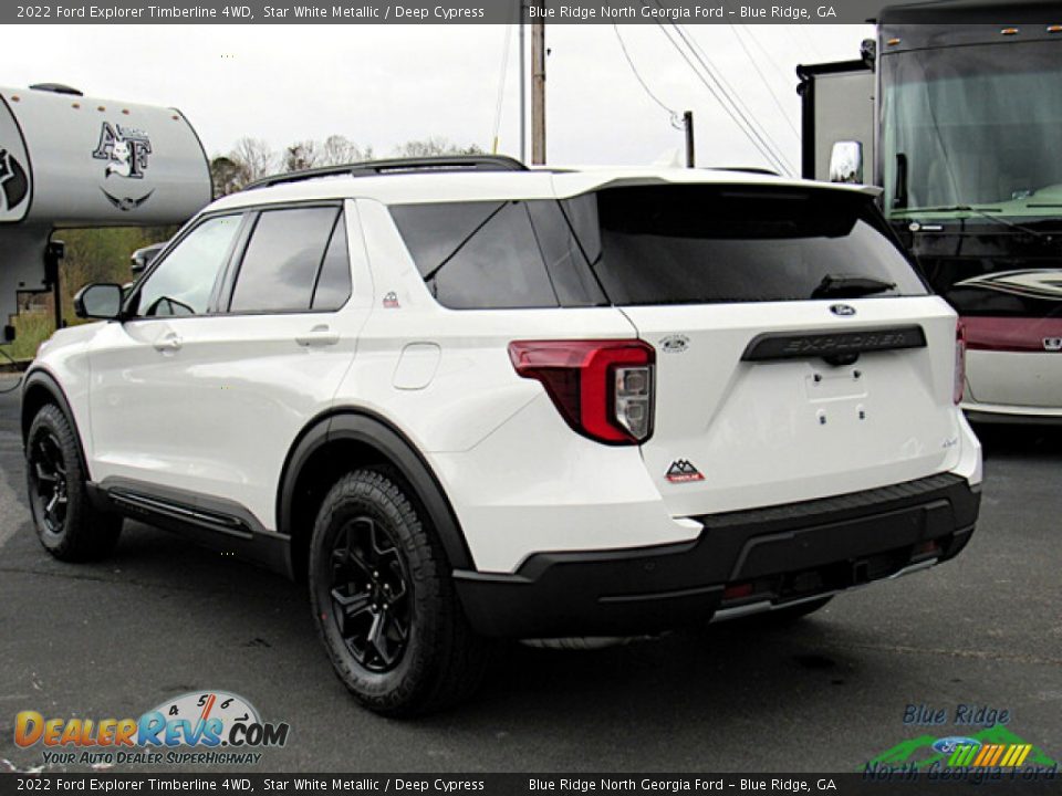 2022 Ford Explorer Timberline 4WD Star White Metallic / Deep Cypress Photo #3