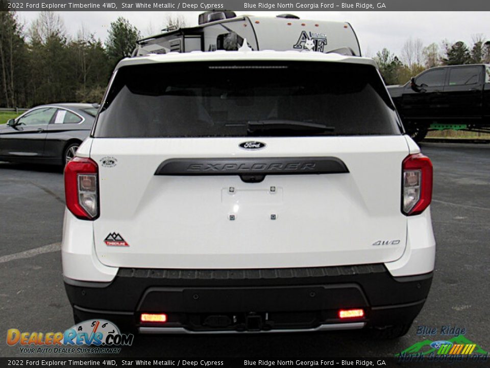 2022 Ford Explorer Timberline 4WD Star White Metallic / Deep Cypress Photo #4