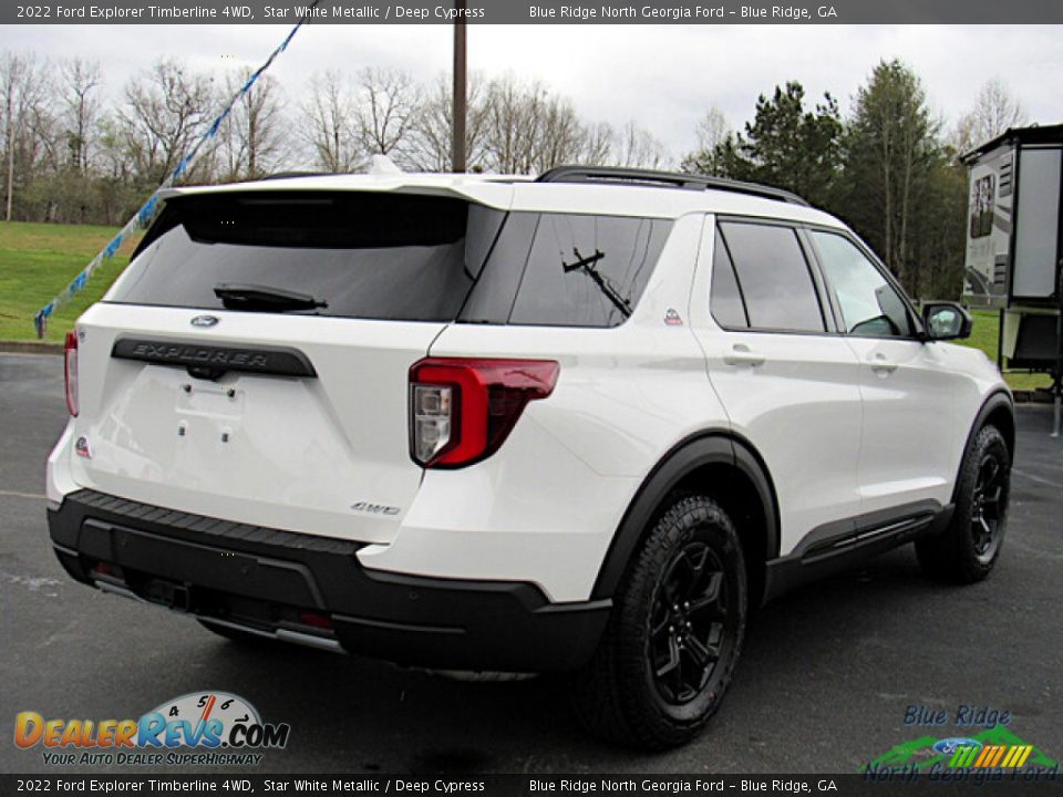 2022 Ford Explorer Timberline 4WD Star White Metallic / Deep Cypress Photo #5