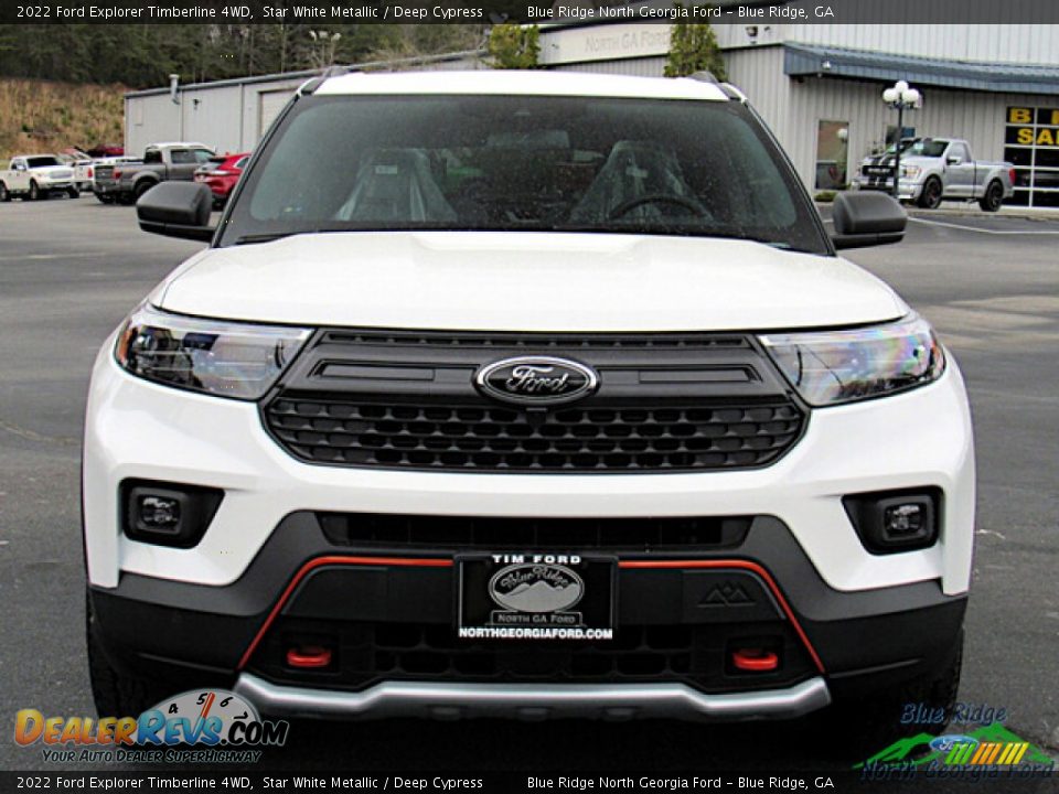 2022 Ford Explorer Timberline 4WD Star White Metallic / Deep Cypress Photo #8