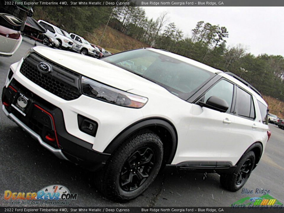 2022 Ford Explorer Timberline 4WD Star White Metallic / Deep Cypress Photo #29