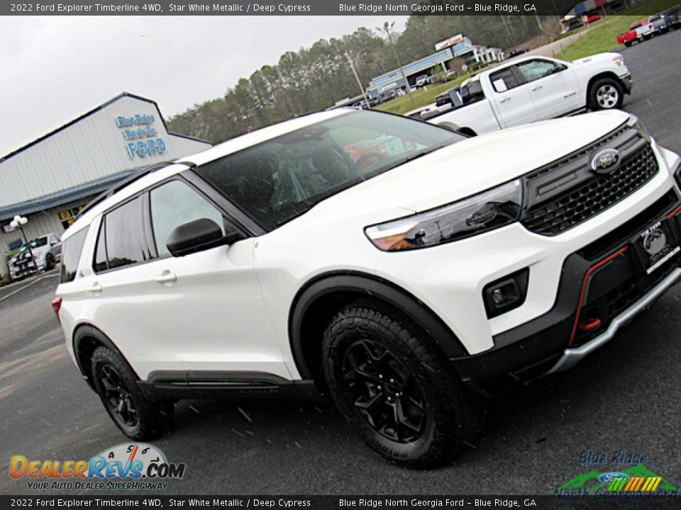 2022 Ford Explorer Timberline 4WD Star White Metallic / Deep Cypress Photo #30